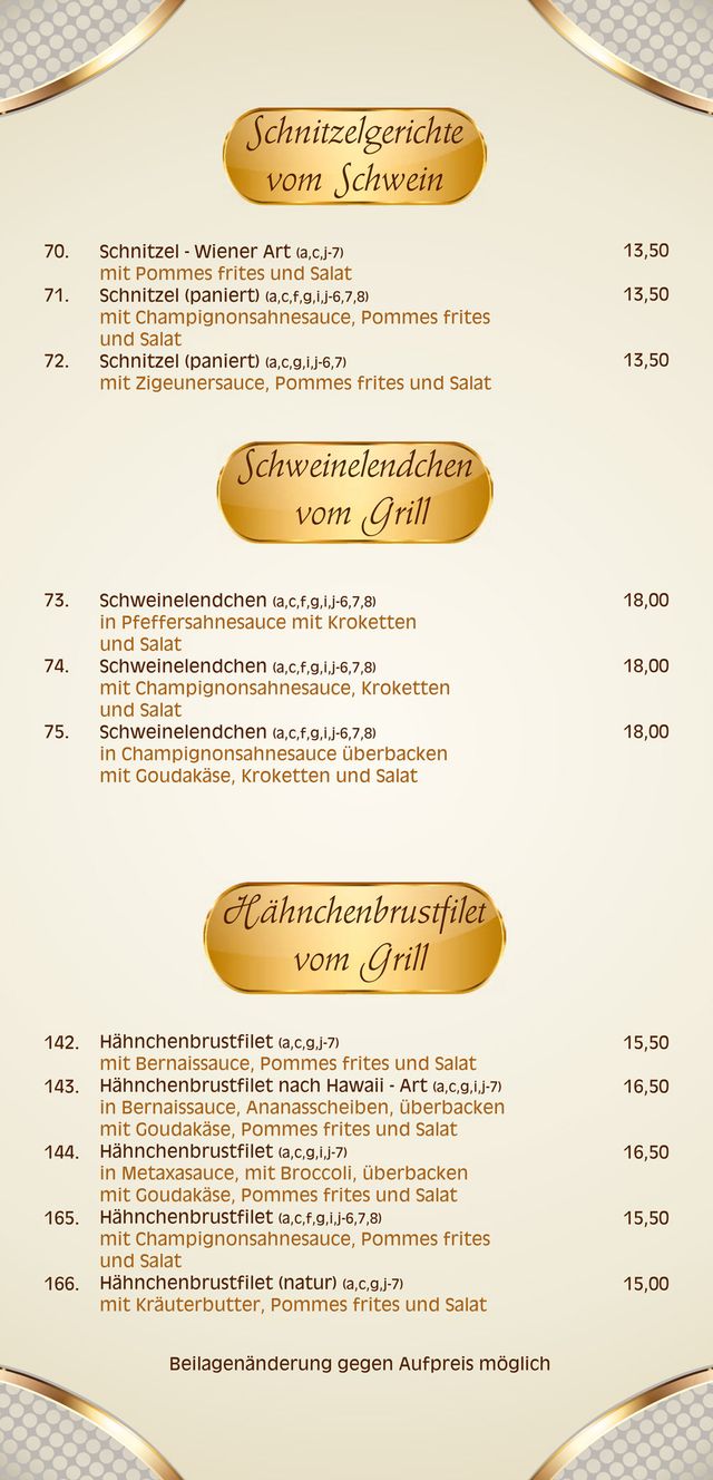 Restaurant Poseidon Inh. Frau Konstantina Koukioti - Speisekarte